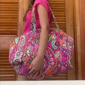 Pink swirl Vera Bradley duffel bag
